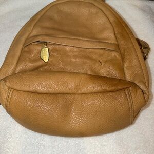 Libaire Vintage Adjustable Bookbag Bag‎ in Tan Leather 90’s Women’s Purse Bag